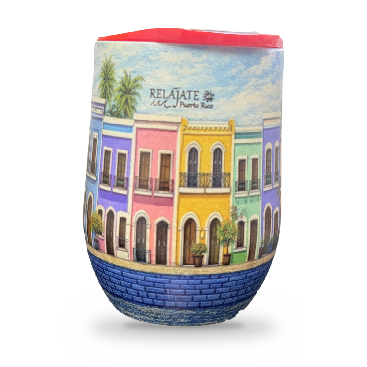 Relájate Puerto Rico 12oz Wine Tumbler – Viejo San Juan