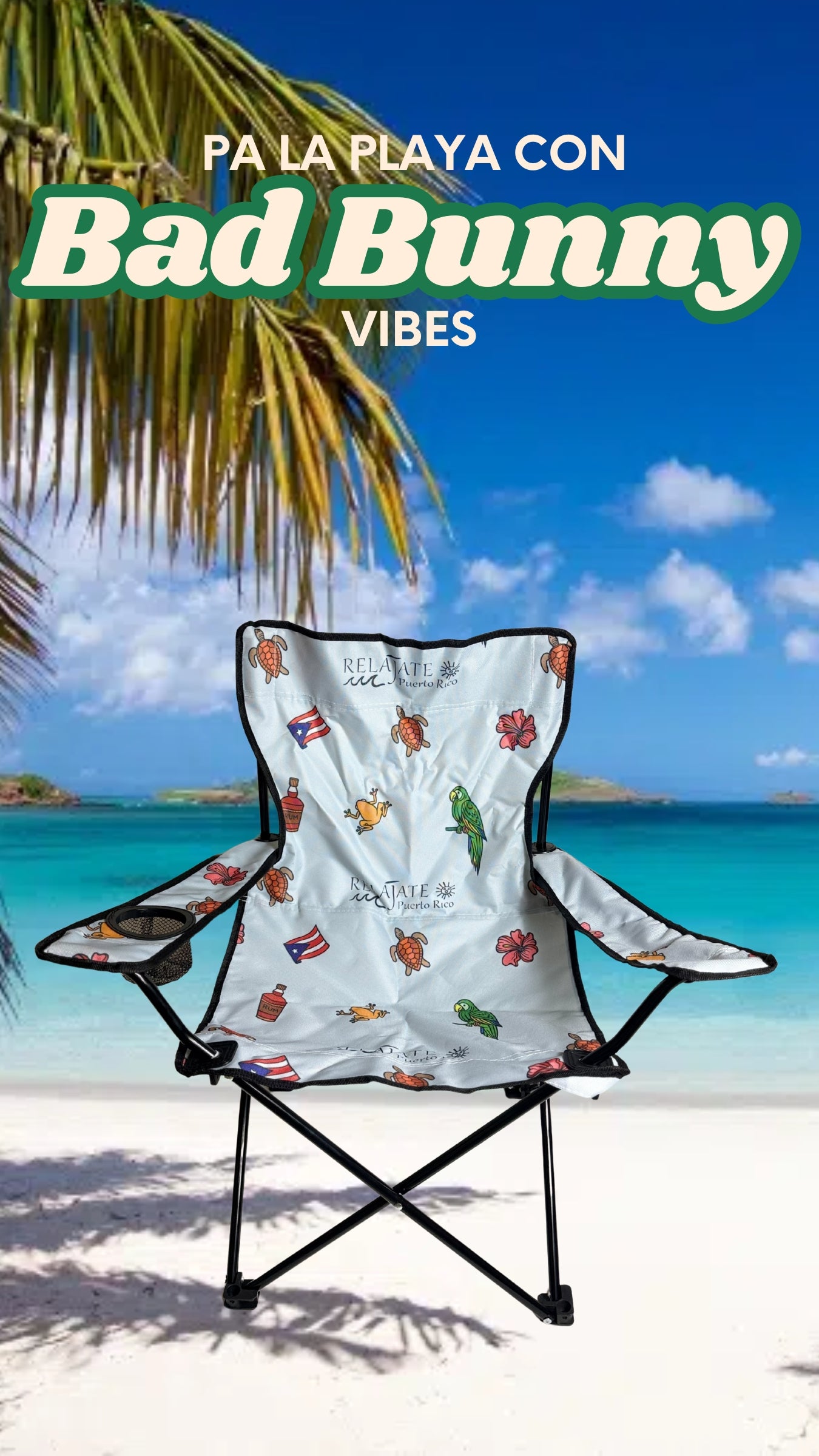 Relajate Puerto Rico Camping Chair