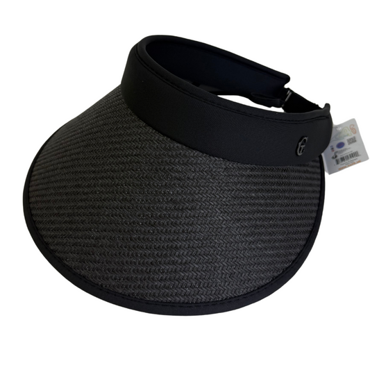 Kai Black VISOR STRAW HAT