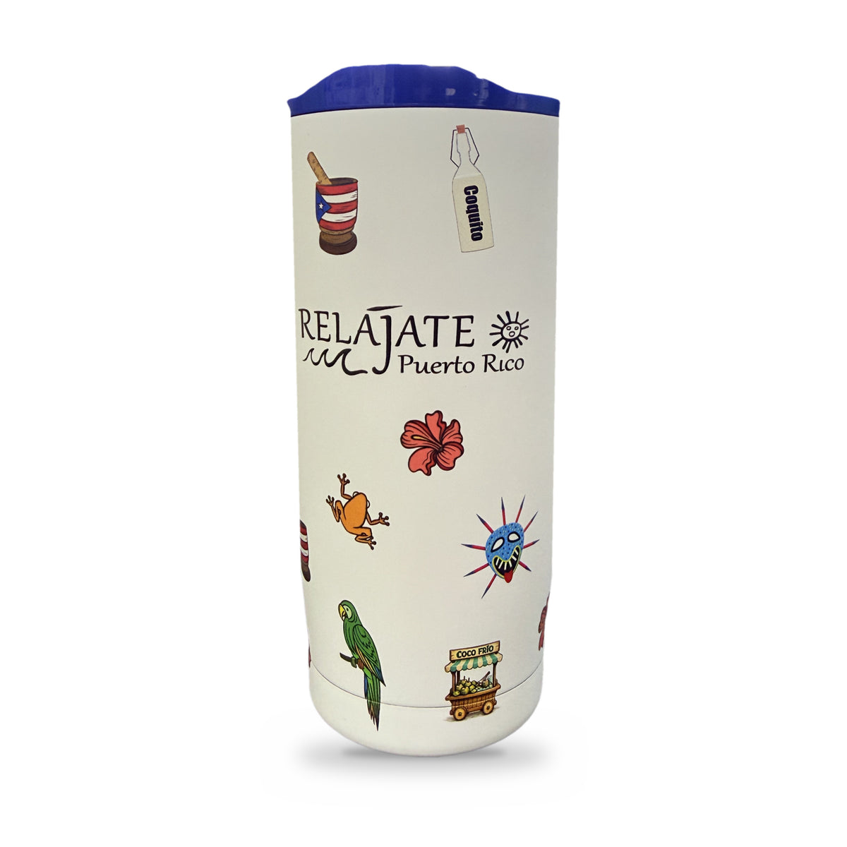 Relájate Puerto Rico 20oz Tumbler – Coquito & Cotorra