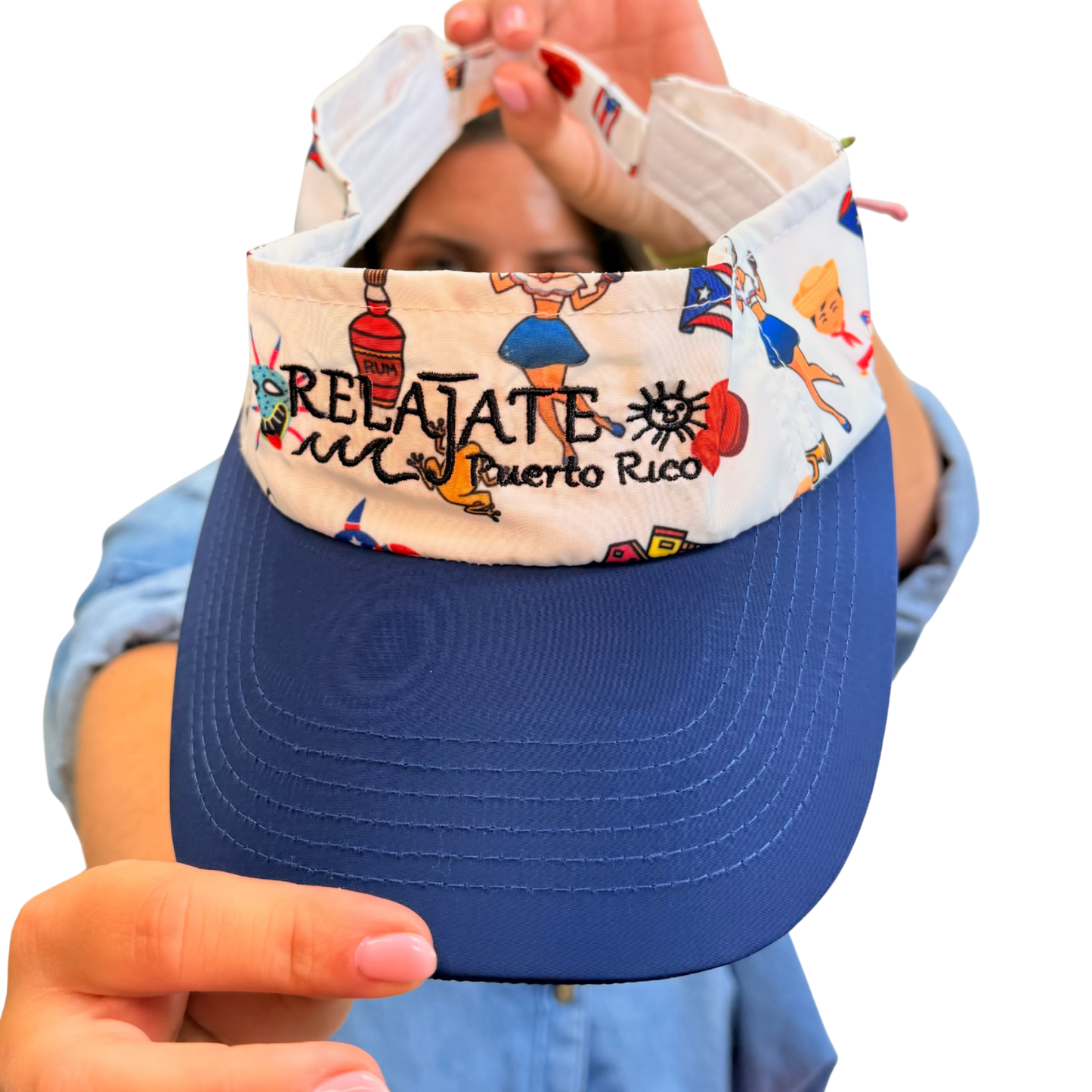 Relájate Puerto Rico Visor | Limited Dry Fit Iconic Print