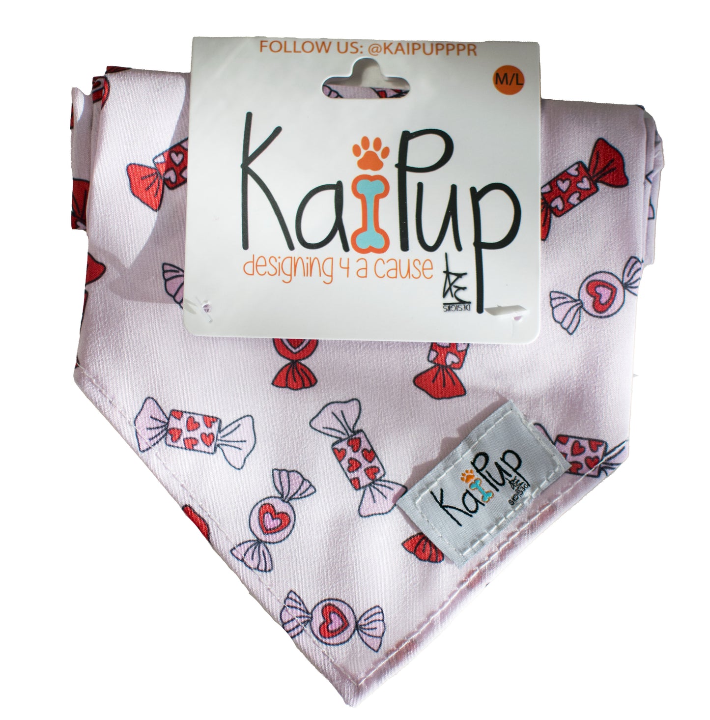 Kai Pup Limited Edition Valentines Bandanas - Candy