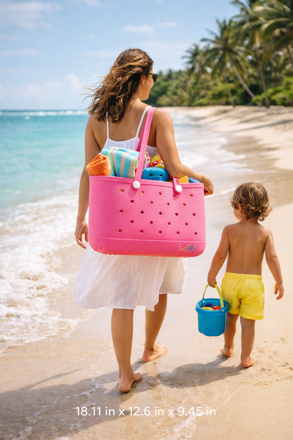 Kai Everyday EVA Beach Tote en color Sunset en Rincon – Waterproof Carryall for Beach, Pool & Travel (Copy)