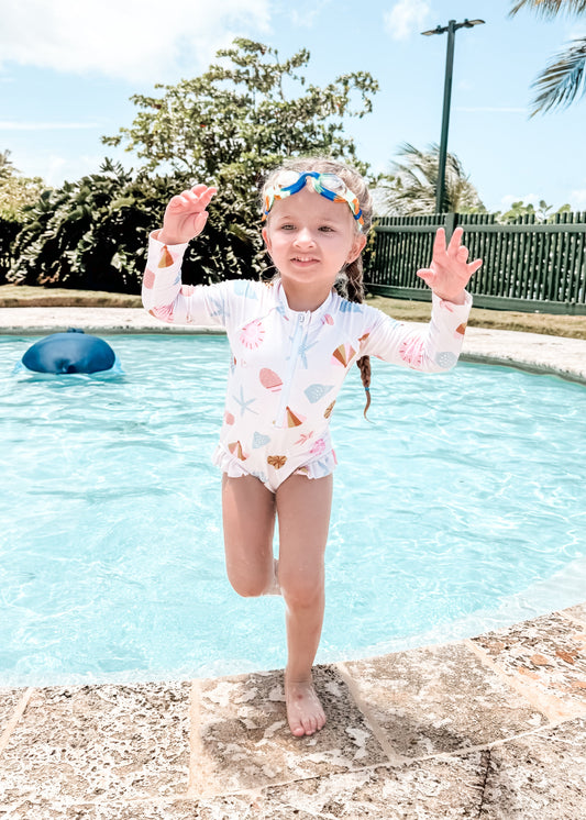 Kids long sleeve swimwear from Puerto Rico