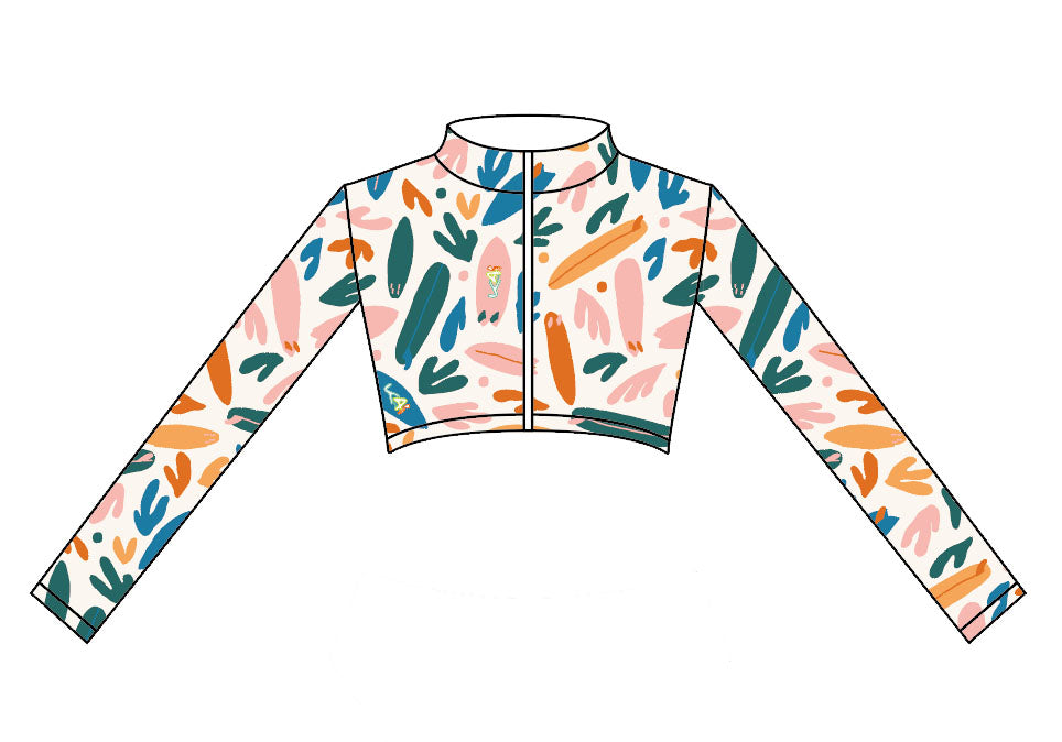 Surfs Up Women's Crop Top Sun Shirt