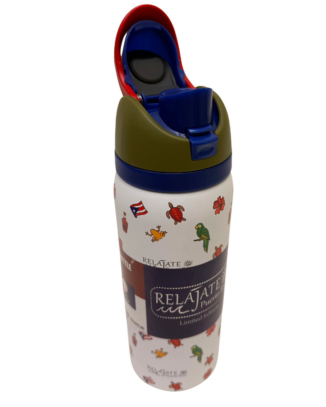 Tropical insulated bottle designed in Puerto Rico