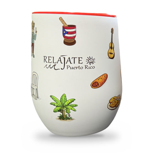 Relájate Puerto Rico 12oz Wine Tumbler – Pilón & Plátano