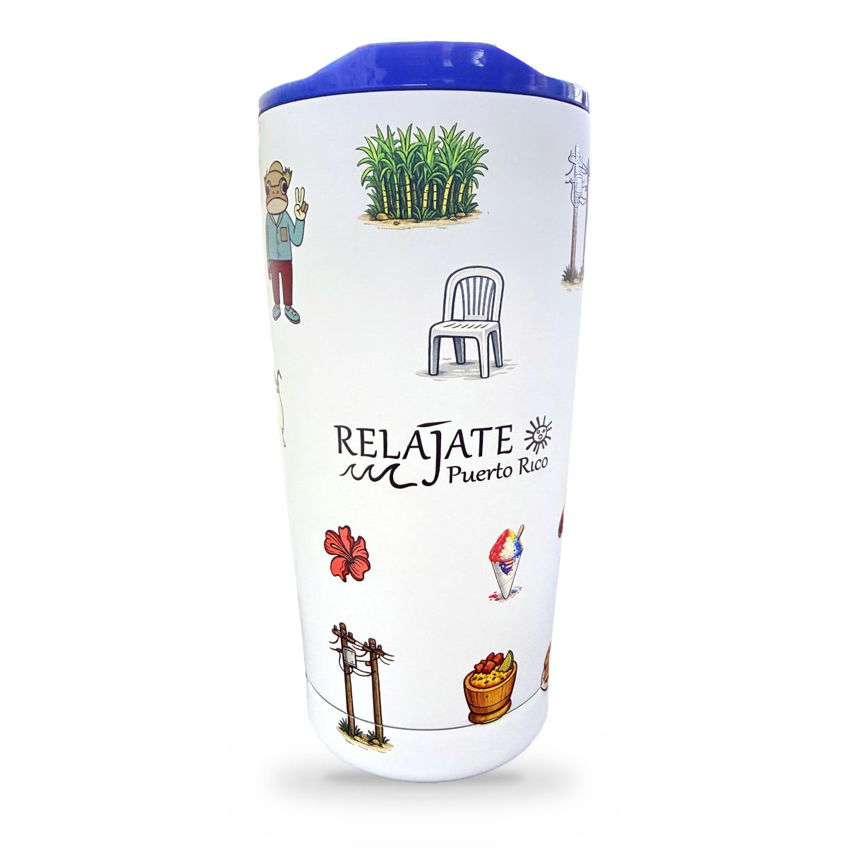 Relájate Puerto Rico 20oz Tumbler – Caña & Silla