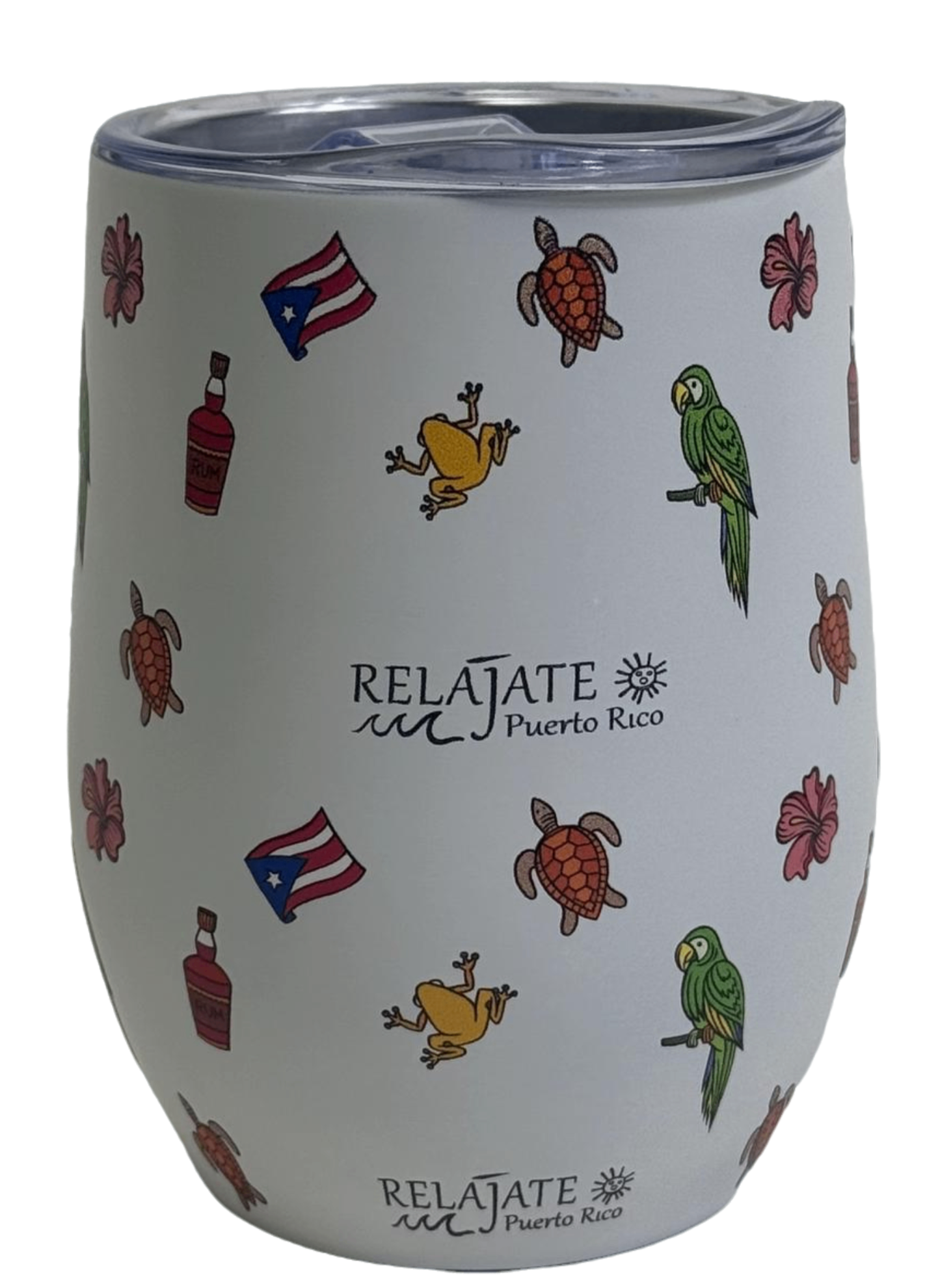 Relajate Puerto Rico wine Tumbler