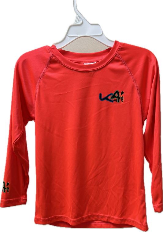 Kai Sun Neon Coral Sun Shirt with UPF 50+ Protection - Swim Safe