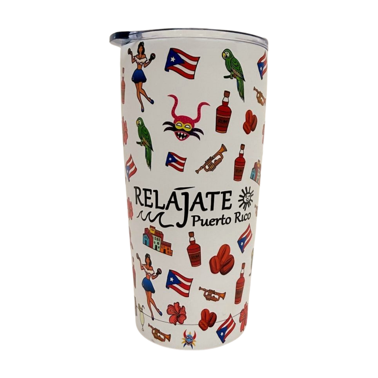 20oz Relájate Tumbler | Limited Edition Puerto Rico Print