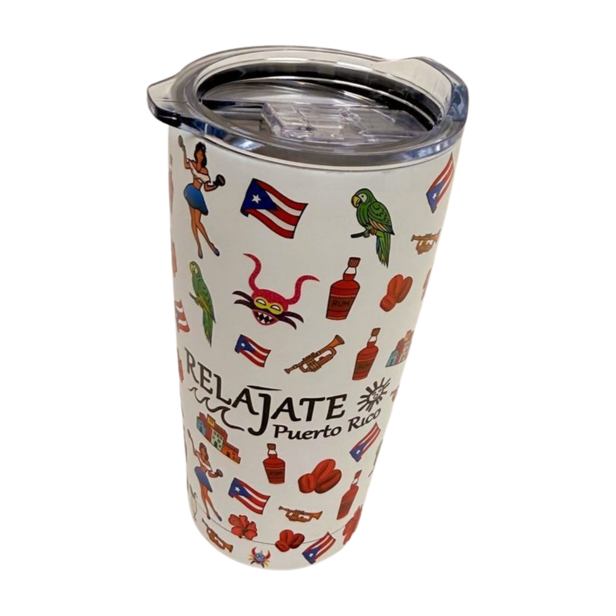 20oz Relájate Tumbler | Limited Edition Puerto Rico Print