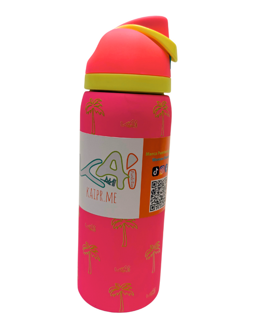 Kai PR neon yellow tropical insulated bottle