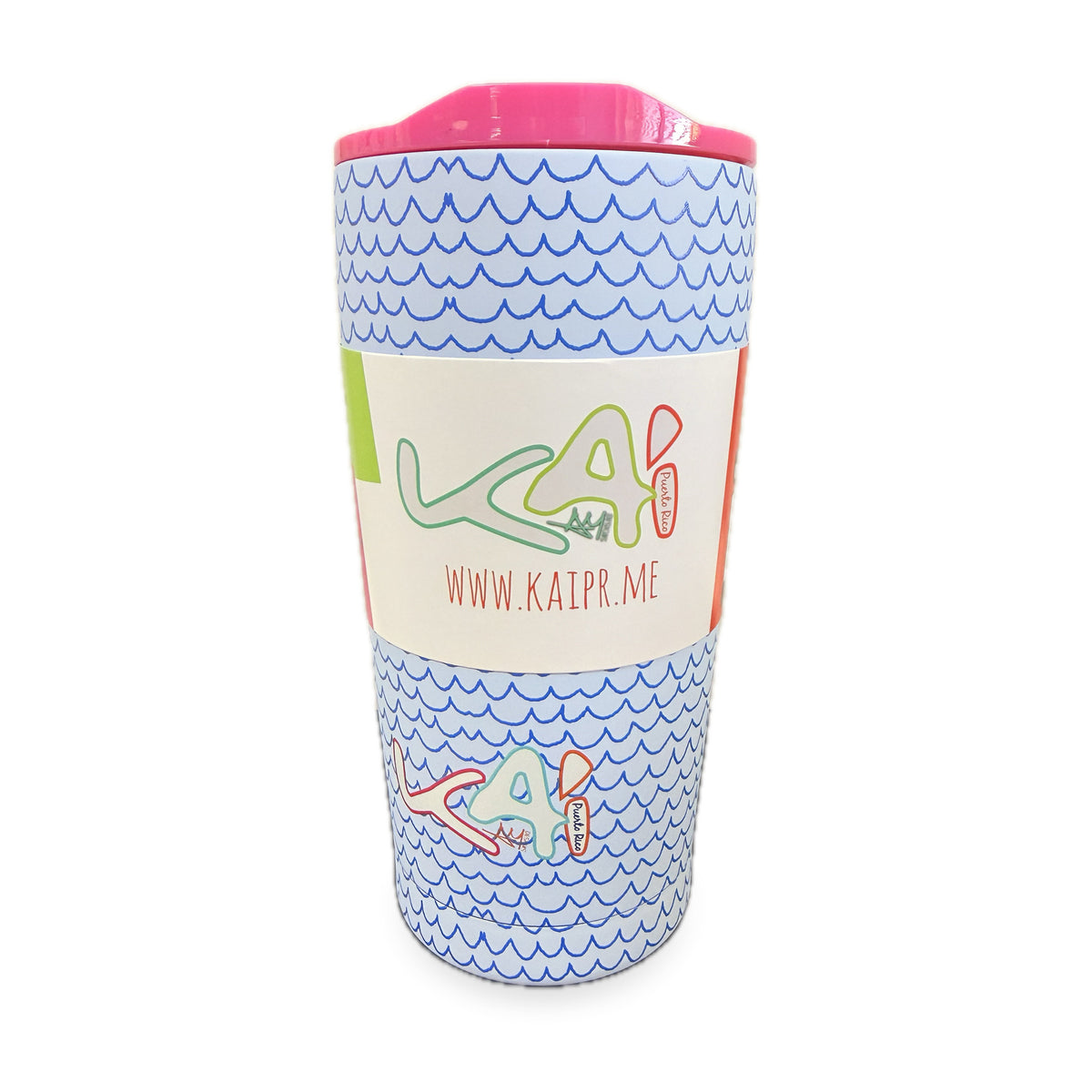 Culebrita Insulated 20 oz Tumbler - Olas Azules design